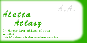 aletta atlasz business card